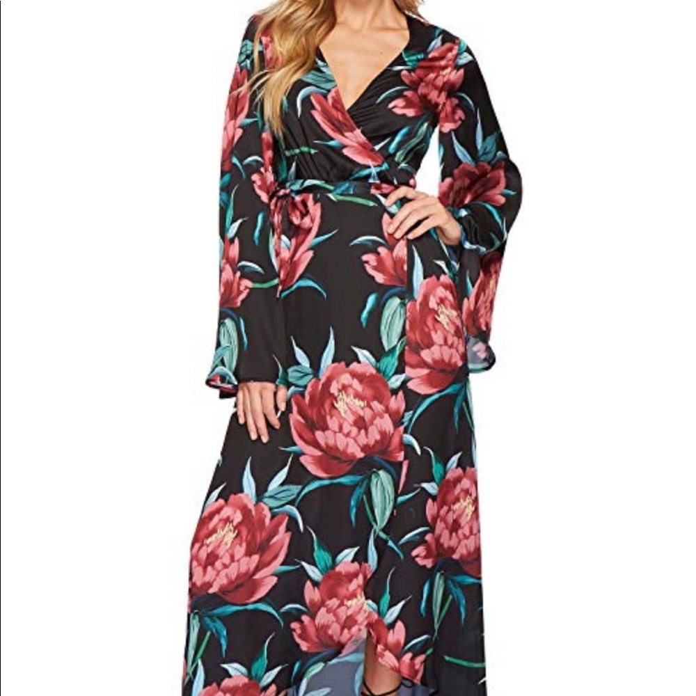 Show Me Your Mumu Anita Wrap Dress in Ruby Bloom